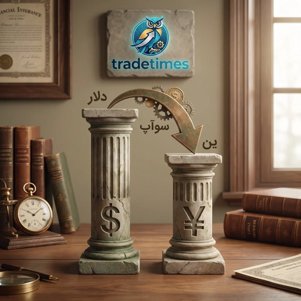 نمودار مقایسه نرخ بهره دو ارز برای محاسبه سوآپ در فارکس