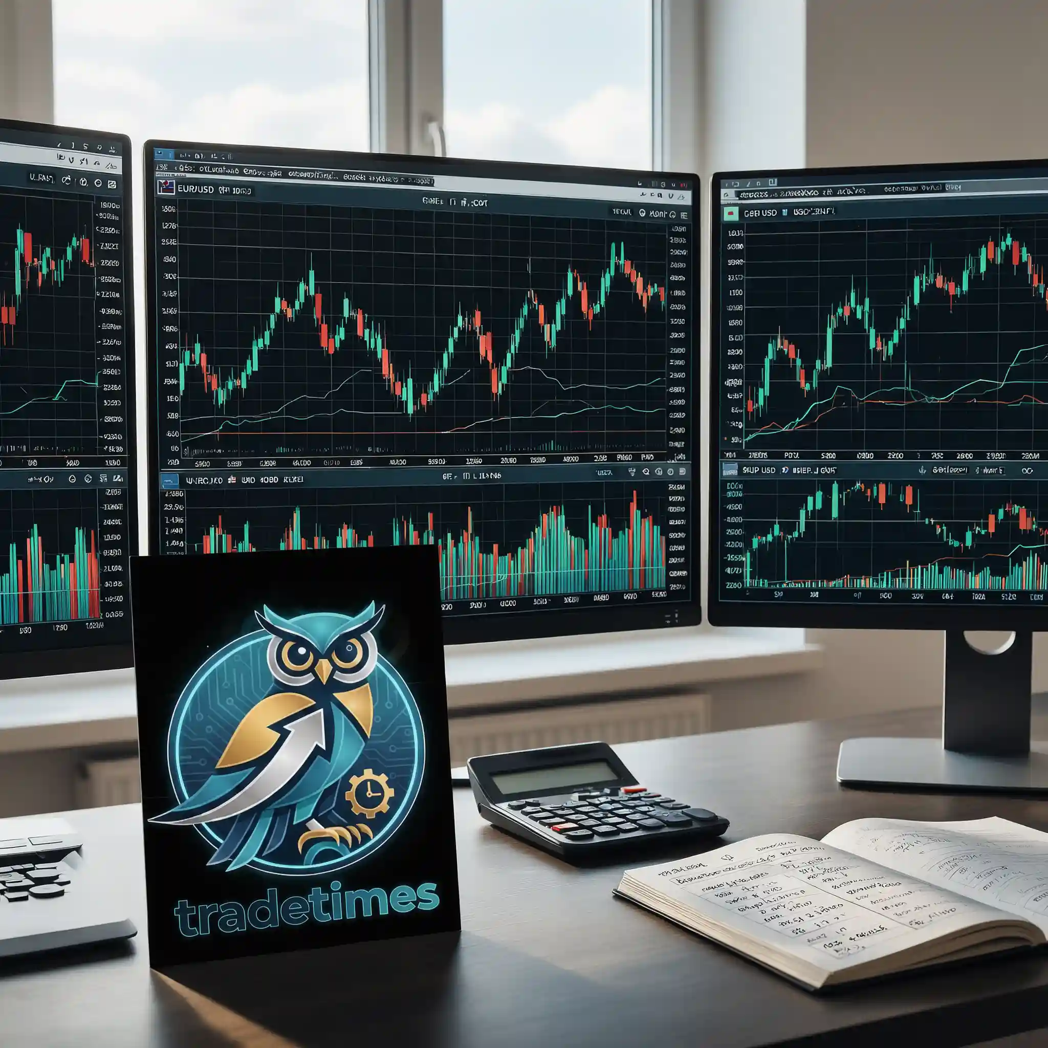 میز کار معاملهگر با نمودار فارکس برای آموزش مدیریت سرمایه در فارکس